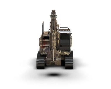 Kazıcı beyaz arka planda izole edilmiş. 3d görüntüleme - illüstrasyon