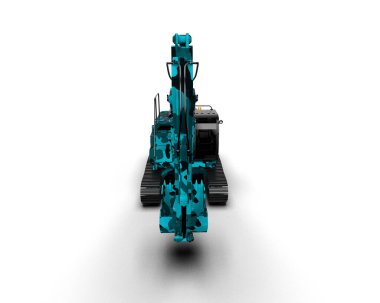 Kazıcı beyaz arka planda izole edilmiş. 3d görüntüleme - illüstrasyon