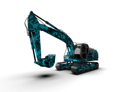 Kazıcı beyaz arka planda izole edilmiş. 3d görüntüleme - illüstrasyon