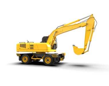 Kazıcı arka planda izole edildi. 3d görüntüleme - illüstrasyon