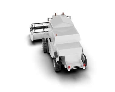 Hasatçı beyaz arka planda izole edilmiş. 3d görüntüleme - illüstrasyon