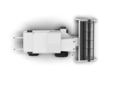 Hasatçı beyaz arka planda izole edilmiş. 3d görüntüleme - illüstrasyon