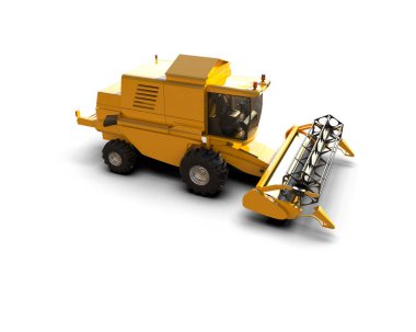 Hasatçı beyaz arka planda izole edilmiş. 3d görüntüleme - illüstrasyon