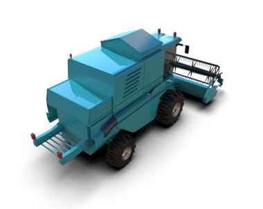 Hasatçı beyaz arka planda izole edilmiş. 3d görüntüleme - illüstrasyon