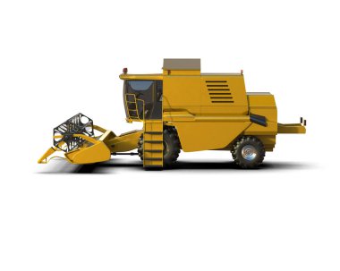 Hasatçı beyaz arka planda izole edilmiş. 3d görüntüleme - illüstrasyon