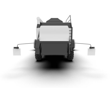 Hasatçı arka planda izole edilmiş. 3d görüntüleme - illüstrasyon