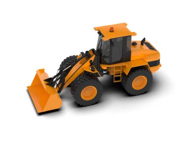 Kazıcı arka planda izole edildi. 3d görüntüleme - illüstrasyon