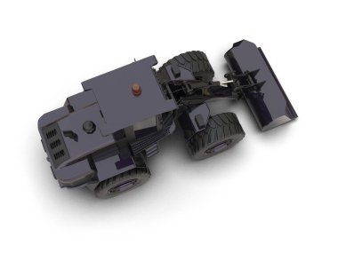 Kazıcı arka planda izole edildi. 3d görüntüleme - illüstrasyon