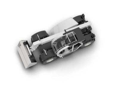 Kazıcı arka planda izole edildi. 3d görüntüleme - illüstrasyon