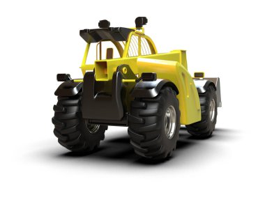 Kazıcı arka planda izole edildi. 3d görüntüleme - illüstrasyon