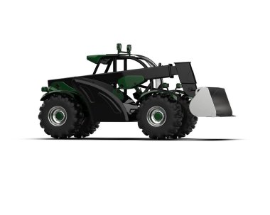 Kazıcı arka planda izole edildi. 3d görüntüleme - illüstrasyon