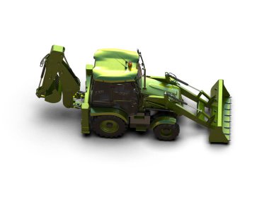 Kazıcı arka planda izole edildi. 3d görüntüleme - illüstrasyon