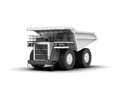 Mining truck isolated on background. 3d rendering - illustration