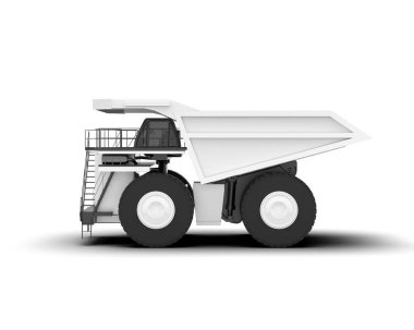 Mining truck isolated on background. 3d rendering - illustration