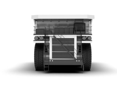 Mining truck isolated on background. 3d rendering - illustration