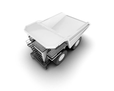 Mining truck isolated on background. 3d rendering - illustration