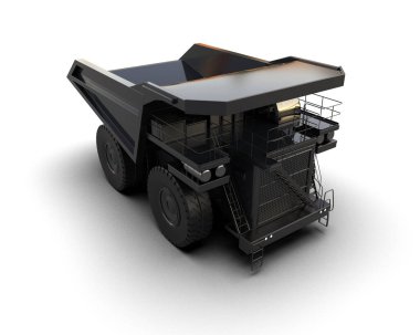 Mining truck isolated on background. 3d rendering - illustration