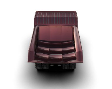 Madenci kamyonu beyaz arka planda izole edilmiş. 3d görüntüleme - illüstrasyon                  