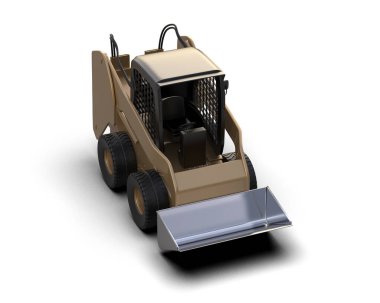 Dümen yükleyicisi beyaz arka planda izole edildi. 3d görüntüleme - illüstrasyon