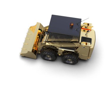 Dümen yükleyicisi beyaz arka planda izole edildi. 3d görüntüleme - illüstrasyon