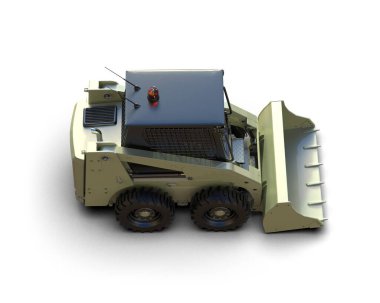 Dümen yükleyicisi beyaz arka planda izole edildi. 3d görüntüleme - illüstrasyon