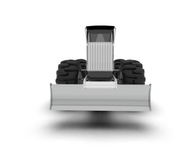 Skidder beyaz arka planda izole edilmiş. 3d görüntüleme - illüstrasyon