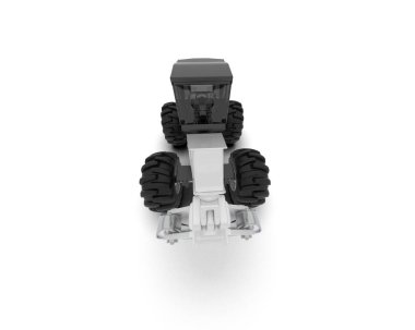 Skidder beyaz arka planda izole edilmiş. 3d görüntüleme - illüstrasyon
