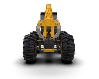Skidder beyaz arka planda izole edilmiş. 3d görüntüleme - illüstrasyon