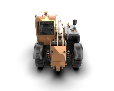 Yükleyici arka planda izole edildi. 3d görüntüleme - illüstrasyon