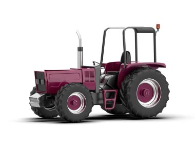 Tractor isolated on background. 3d rendering - illustration