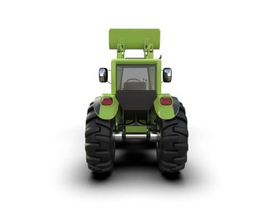 Arka planda kepçe yükleyici izole edildi. 3d görüntüleme - illüstrasyon                    