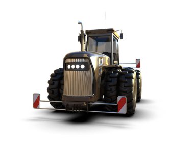 Hasatçı arka planda izole edilmiş. 3d oluşturma