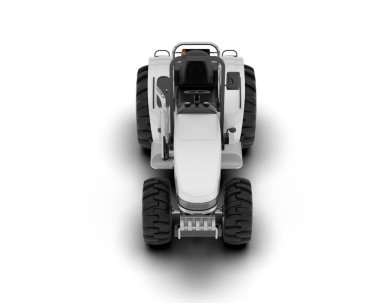 Hasatçı arka planda izole edilmiş. 3d oluşturma