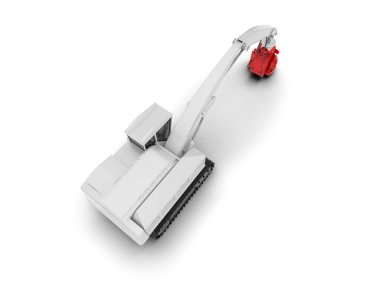 Hasatçı arka planda izole edilmiş. 3d oluşturma