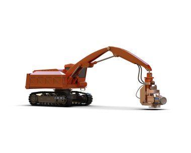 Hasatçı arka planda izole edilmiş. 3d oluşturma