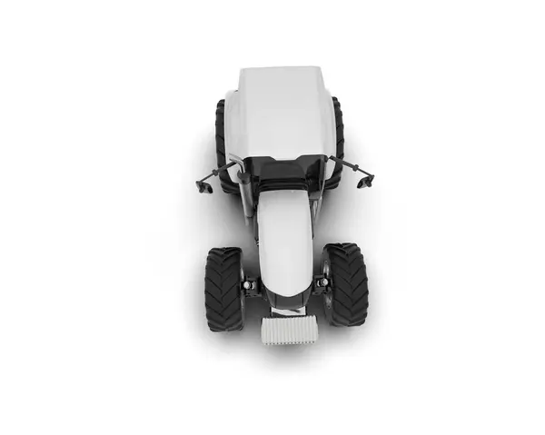 白い背景の現代トラクター 3Dレンダリングイラスト — ストック写真