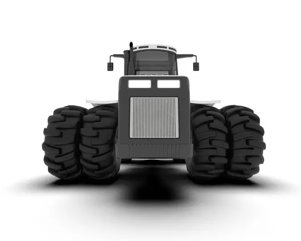 Tractor Moderno Sobre Fondo Blanco Ilustración Representación — Foto de Stock