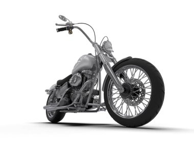 Motosiklet arka planda izole edilmiş. 3d görüntüleme - illüstrasyon