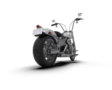 Motosiklet arka planda izole edilmiş. 3d görüntüleme - illüstrasyon