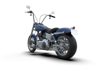 Motosiklet arka planda izole edilmiş. 3d görüntüleme - illüstrasyon