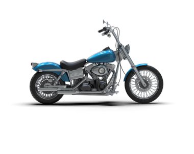 Motosiklet arka planda izole edilmiş. 3d görüntüleme - illüstrasyon