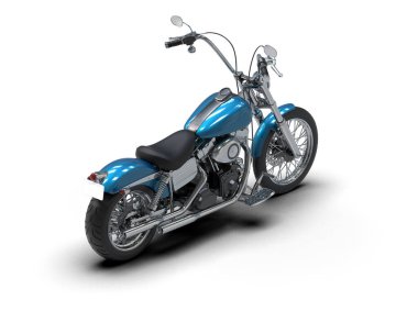 Motosiklet arka planda izole edilmiş. 3d görüntüleme - illüstrasyon