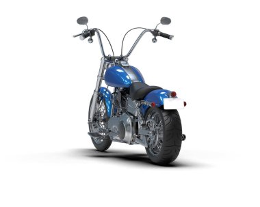 Motosiklet arka planda izole edilmiş. 3d görüntüleme - illüstrasyon