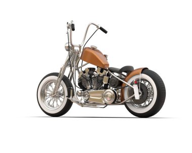 Motosiklet arka planda izole edilmiş. 3d görüntüleme - illüstrasyon