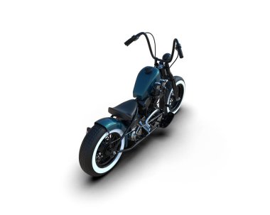 Motosiklet arka planda izole edilmiş. 3d görüntüleme - illüstrasyon