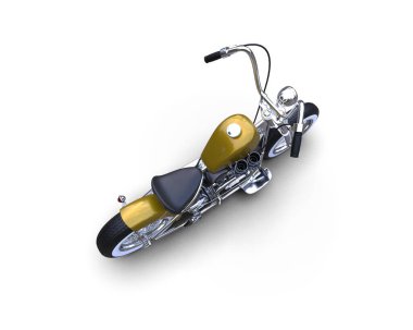 motorcycle isolated on white background. 3d rendering - illustration