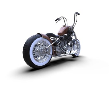 motorcycle isolated on white background. 3d rendering - illustration
