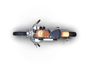 motorcycle isolated on white background. 3d rendering - illustration