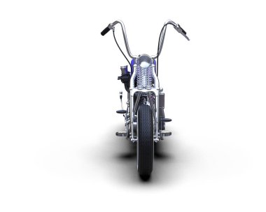 motorcycle isolated on white background. 3d rendering - illustration