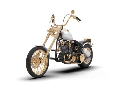 motorcycle isolated on white background. 3d rendering - illustration